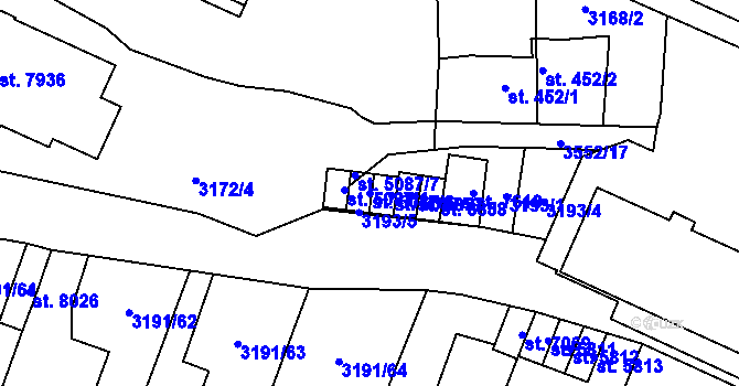 Parcela st. 5087/6 v KÚ Zlín, Katastrální mapa