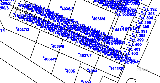 Parcela st. 5287/16 v KÚ Zlín, Katastrální mapa