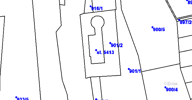Parcela st. 5413 v KÚ Zlín, Katastrální mapa