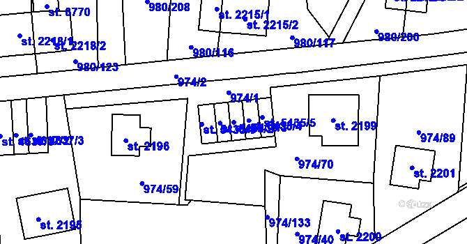 Parcela st. 5435/3 v KÚ Zlín, Katastrální mapa