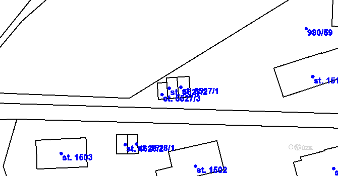 Parcela st. 5527/2 v KÚ Zlín, Katastrální mapa