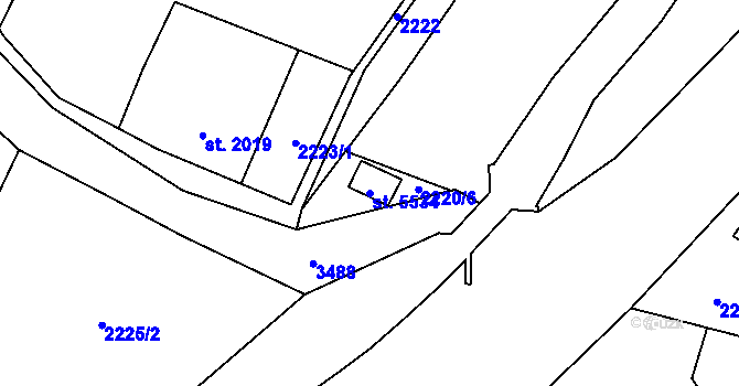 Parcela st. 5534 v KÚ Zlín, Katastrální mapa