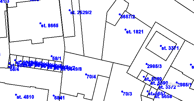 Parcela st. 5588 v KÚ Zlín, Katastrální mapa