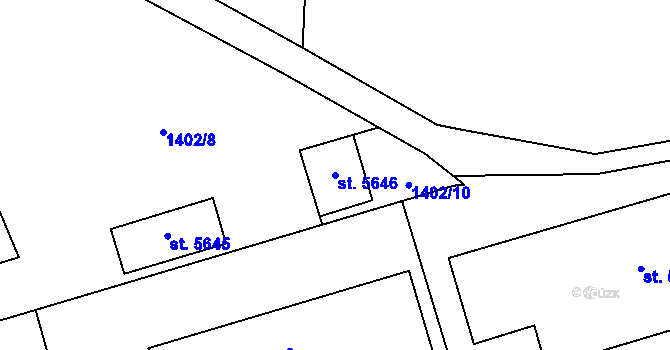 Parcela st. 5646 v KÚ Zlín, Katastrální mapa