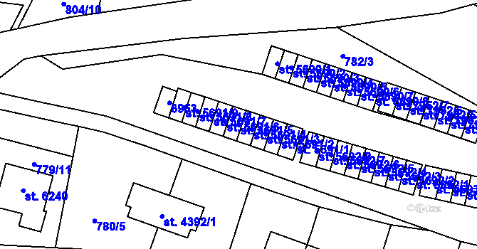 Parcela st. 5691/5 v KÚ Zlín, Katastrální mapa