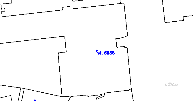 Parcela st. 5856 v KÚ Zlín, Katastrální mapa