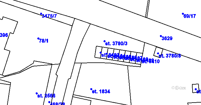 Parcela st. 6403 v KÚ Zlín, Katastrální mapa