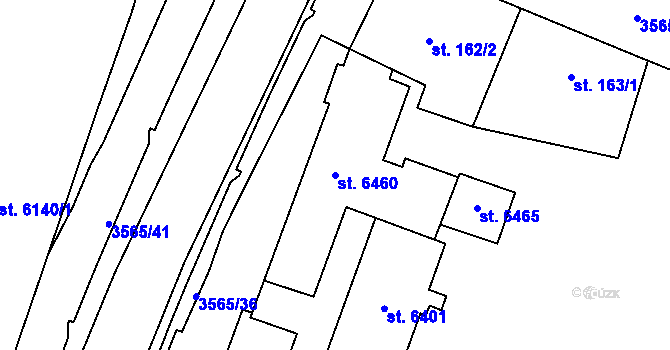 Parcela st. 6460 v KÚ Zlín, Katastrální mapa