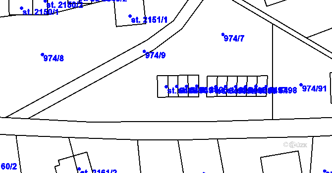 Parcela st. 6489 v KÚ Zlín, Katastrální mapa