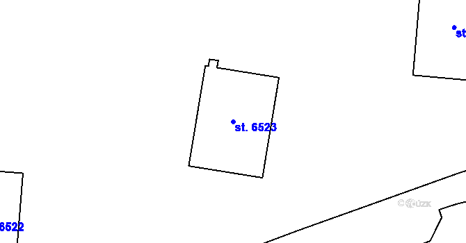 Parcela st. 6523 v KÚ Zlín, Katastrální mapa