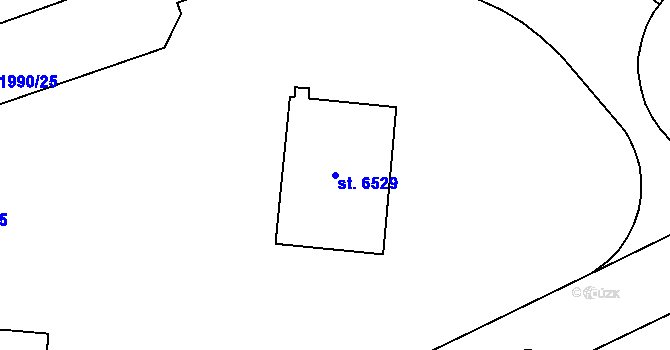 Parcela st. 6529 v KÚ Zlín, Katastrální mapa