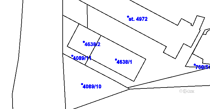 Parcela st. 6660 v KÚ Zlín, Katastrální mapa