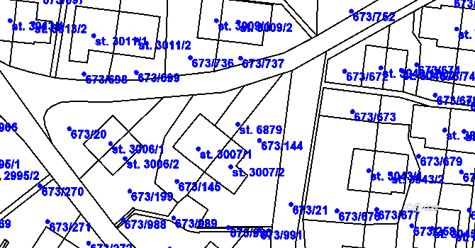 Parcela st. 6879 v KÚ Zlín, Katastrální mapa