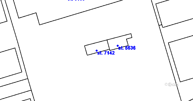 Parcela st. 7142 v KÚ Zlín, Katastrální mapa