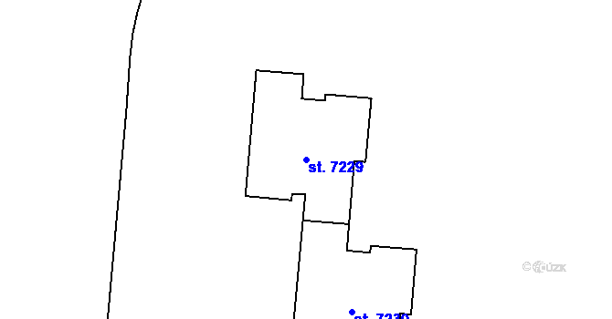 Parcela st. 7229 v KÚ Zlín, Katastrální mapa