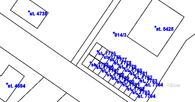 Parcela st. 7775 v KÚ Zlín, Katastrální mapa