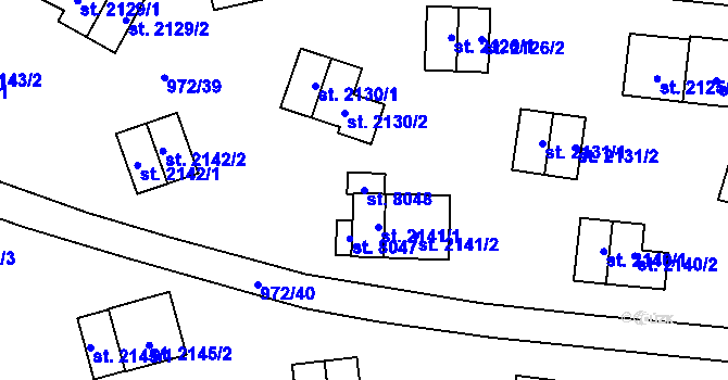 Parcela st. 8048 v KÚ Zlín, Katastrální mapa
