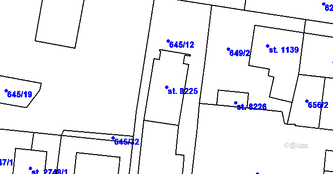 Parcela st. 8225 v KÚ Zlín, Katastrální mapa