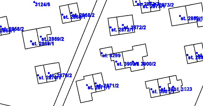 Parcela st. 8299 v KÚ Zlín, Katastrální mapa