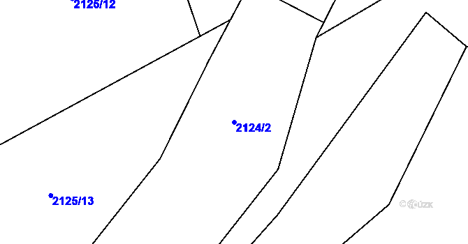 Parcela st. 2124/2 v KÚ Zlín, Katastrální mapa