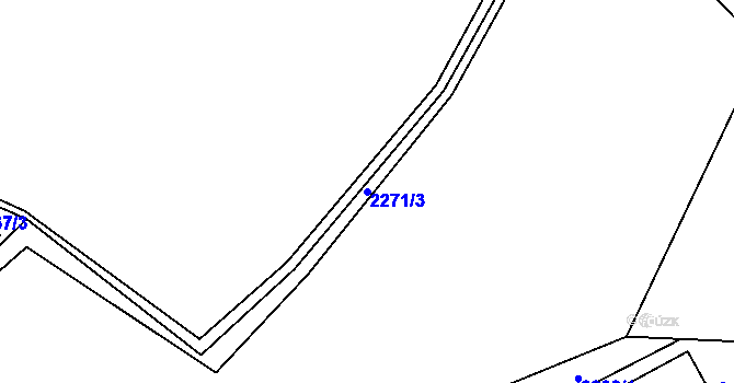 Parcela st. 2271/3 v KÚ Zlín, Katastrální mapa