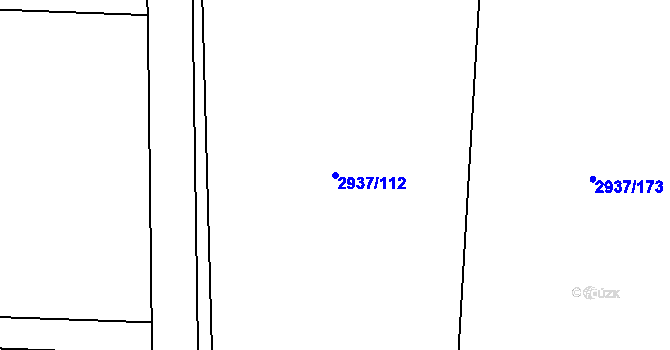 Parcela st. 2937/112 v KÚ Zlín, Katastrální mapa