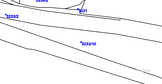 Parcela st. 3233/10 v KÚ Zlín, Katastrální mapa