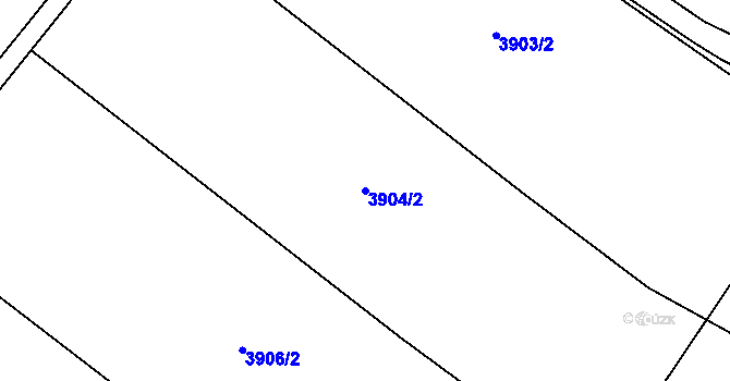 Parcela st. 3904/2 v KÚ Zlín, Katastrální mapa