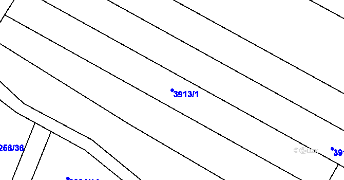 Parcela st. 3913/1 v KÚ Zlín, Katastrální mapa
