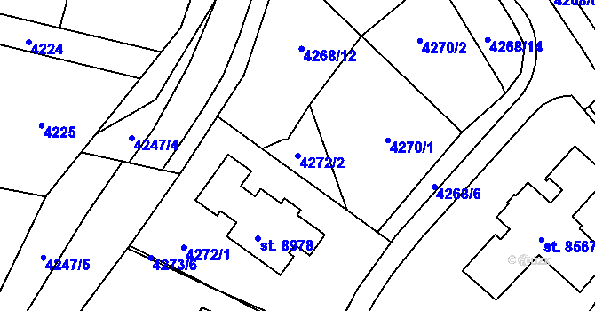 Parcela st. 4272/2 v KÚ Zlín, Katastrální mapa
