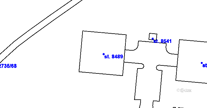 Parcela st. 8489 v KÚ Zlín, Katastrální mapa