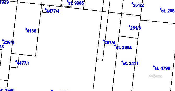 Parcela st. 4477/2 v KÚ Zlín, Katastrální mapa