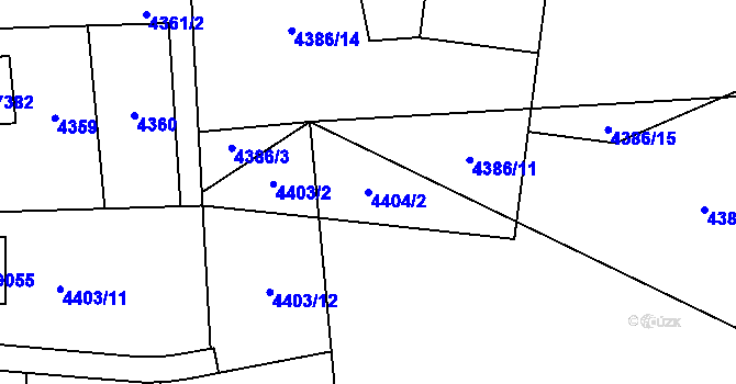 Parcela st. 4404/2 v KÚ Zlín, Katastrální mapa