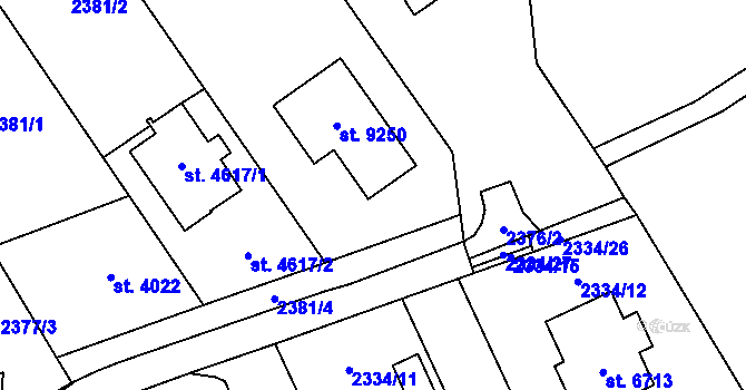 Parcela st. 4591 v KÚ Zlín, Katastrální mapa
