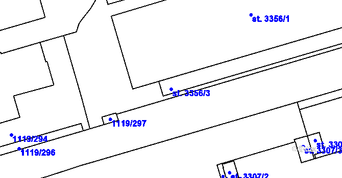 Parcela st. 3356/3 v KÚ Zlín, Katastrální mapa