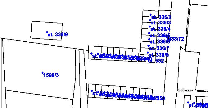 Parcela st. 535 v KÚ Příluky u Zlína, Katastrální mapa