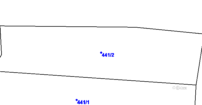 Parcela st. 441/2 v KÚ Příluky u Zlína, Katastrální mapa