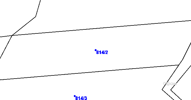 Parcela st. 814/2 v KÚ Příluky u Zlína, Katastrální mapa