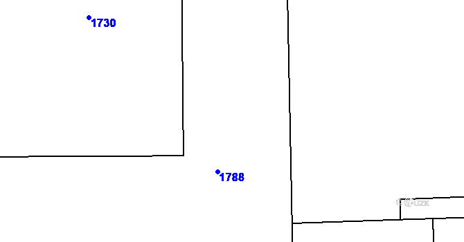 Parcela st. 1012/3 v KÚ Příluky u Zlína, Katastrální mapa