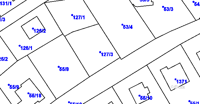Parcela st. 127/3 v KÚ Jaroslavice u Zlína, Katastrální mapa