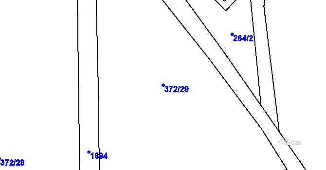 Parcela st. 372/29 v KÚ Malenovice u Zlína, Katastrální mapa