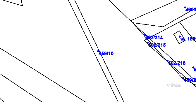 Parcela st. 459/10 v KÚ Malenovice u Zlína, Katastrální mapa