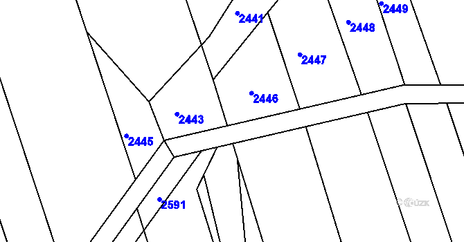 Parcela st. 792/31 v KÚ Malenovice u Zlína, Katastrální mapa
