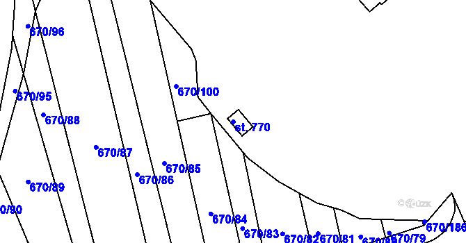 Parcela st. 770 v KÚ Louky nad Dřevnicí, Katastrální mapa