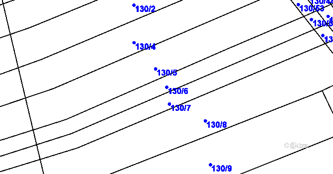 Parcela st. 130/6 v KÚ Louky nad Dřevnicí, Katastrální mapa