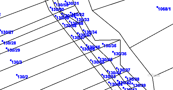 Parcela st. 130/46 v KÚ Louky nad Dřevnicí, Katastrální mapa