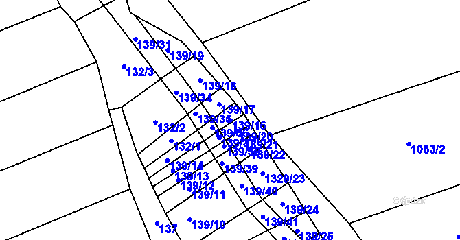 Parcela st. 139/16 v KÚ Louky nad Dřevnicí, Katastrální mapa