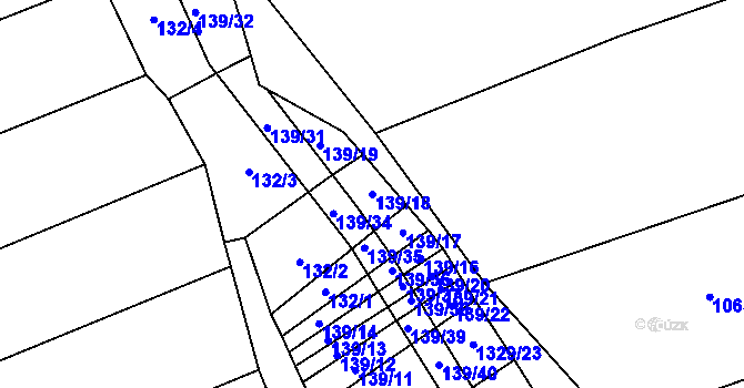 Parcela st. 139/18 v KÚ Louky nad Dřevnicí, Katastrální mapa