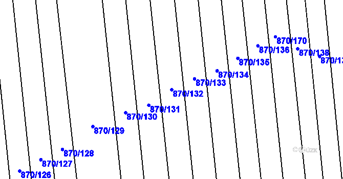 Parcela st. 870/132 v KÚ Louky nad Dřevnicí, Katastrální mapa
