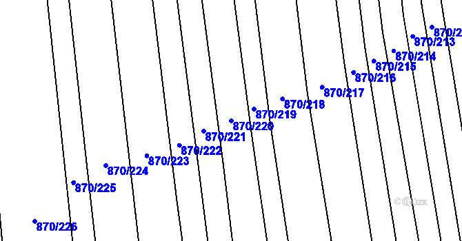 Parcela st. 870/220 v KÚ Louky nad Dřevnicí, Katastrální mapa